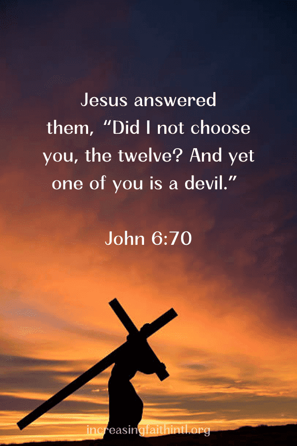 John 6-70 Bible verse for number 12