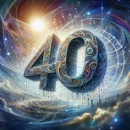 What is the significance of 40 in Hebrew?
