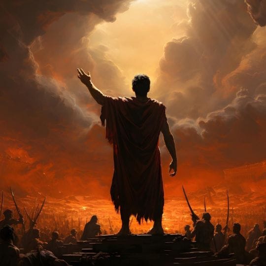 Represents rebellion and apostasy against divine authority